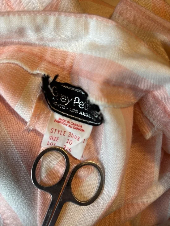 Vintage Garey Petites Pink Striped Co-Ord Set Size 10 Made in Canada Chic - Picture 6 of 13